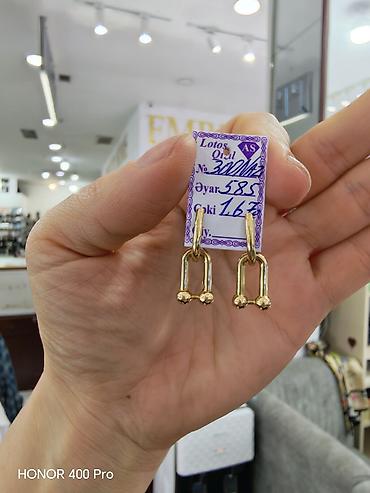 Aksesuarlar: Sırğa, Tiffany, Sarı qızıl, 585 Əyar, 167 g — 2