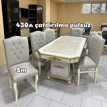 Masa və oturacaq dəstləri: Qonaq otağı üçün, Yeni, 6 stul — 3