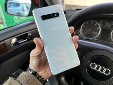 Samsung: Samsung Galaxy S10 Plus, Б/у, 128 ГБ, цвет - Белый, 2 SIM