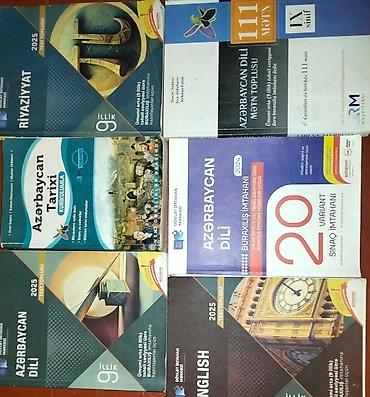 Тесты: Toplular 4 AZN qalanlar 6 azn Tərkib: - Riyaziyyat – 2025 imtahan — 1