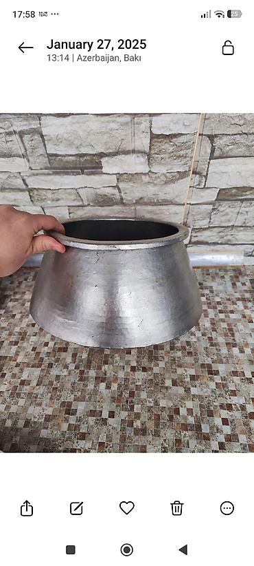 odun satisi: Böyük həcmli mis qazanın altlığı ilə birlikdə - Material: əl ilə — 3