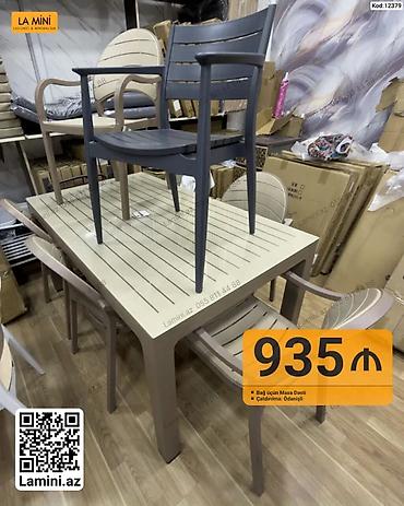 heyet stol stul: Bağ üçün Masa Dəsti – bir neçə model 1) Kod: 12380 - Rəng: bej - — 2