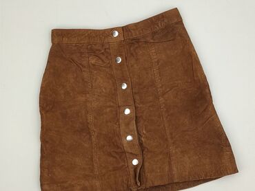 woskowane jeansy z wysokim stanem: Stradivarius, Women`s skirt, size S