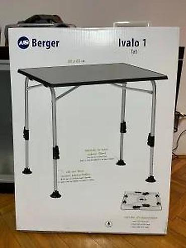 Oprema za kampovanje: Berger Ivalo 1 – sklopivi kamp sto 80 x 60 cm - Dimenzije ploče: 80 x — 17