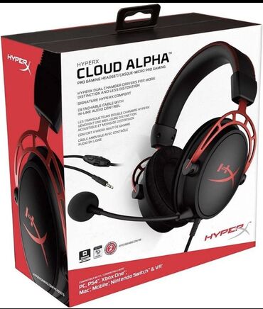 Наушники: Наушники Kingston HyperX Cloud Alpha HX-HSCA-RD/E черно-красные