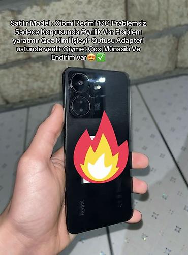 iphone 1000 pro max: Redmi 13C, 128 GB, rəng - Qara, Barmaq izi, İki sim kartlı, Face ID — 2