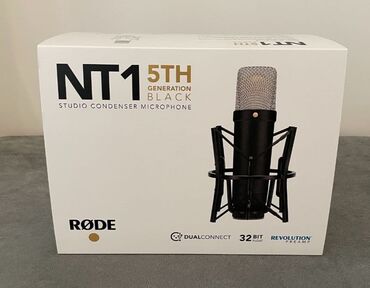 Микрофоны: Rode NT1 5th generation studio microphone. Adi Nt1 və NT1A dan xeyli