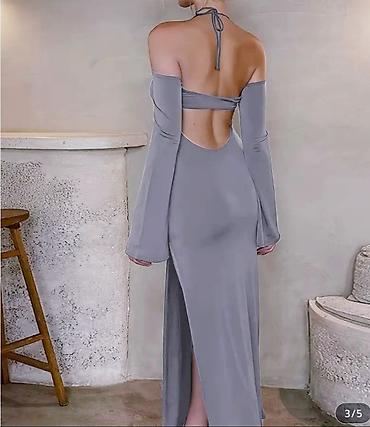 Haljine: Haljine duge sa elastinom. crna,tamno siva,svetlo siva,oker/tamno — 12