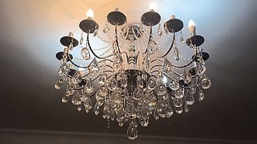 Çılçıraq, 10 və daha çox lampa, Xrustal