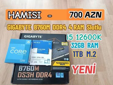 Ana platalar: Ana Platası Gigabyte B760/i5/32GB/1TB, Yeni