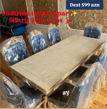 продажа столов и стульев: Masa desti sifarisle hazırlanır. ⚜️ İstehsaldan satiş, otağınıza