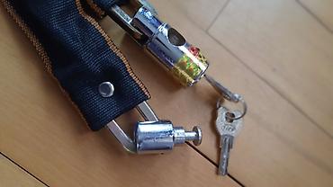 Velosiped aksesuarları: Dəmir velosiped və skuter üçün zincir kilit.Şəkildə orjinal hologramı — 1