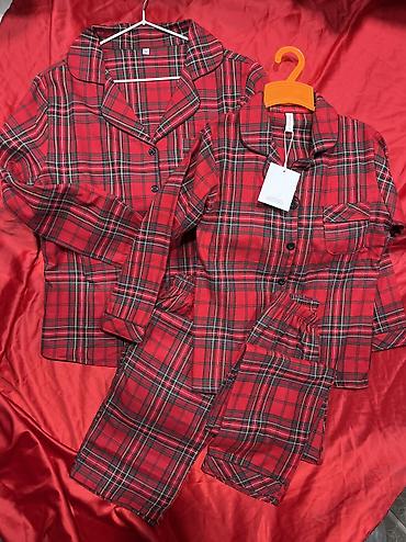 half zip: Новогодняя красная пижама в клетку ДЛЯ ВСЕЙ СЕМЬИ ! 100%хлопок — 1