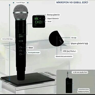 Mikrofonlar: Yeni Simsiz (Bluetooth) Mikrofon Ünvandan götürmə — 9