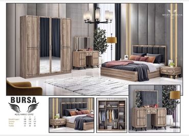 Divanlar: İkinəfərlik çarpayı, Dolab, Termo, 2 tumba, Türkiyə, Yeni