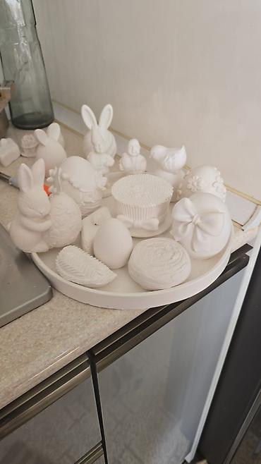 Fiqurlar: Fiqur, Gips, rəng - Ağ — 12