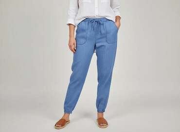 jeansy balloon damskie: Material trousers for women, size M