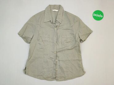 Koszule i bluzki: Koszula, XL (EU 42), wzór - Jednolity kolor, kolor - Szary