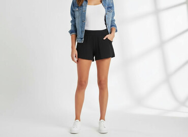 krótkie spodenki damskie z wysokim stanem duże rozmiary: Shorts for women, size M