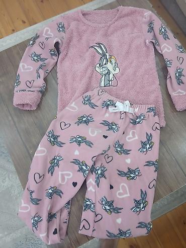 qar qız geyimi: Qızlar üçün yumşaq flis pijama dəsti - 2 hissəli dəst: uzunqol köynək — 2