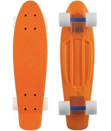 drvene table: Pennyboard - narandžasti skejt sa svetlećim točkovima. pennyboard - — 1