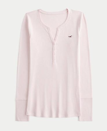 Личные вещи: Женская лонгслив-термка Hollister с длинным рукавом и планкой на — 5