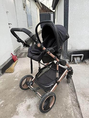 Коляски: Коляска, цвет - Черный, Б/у — 2