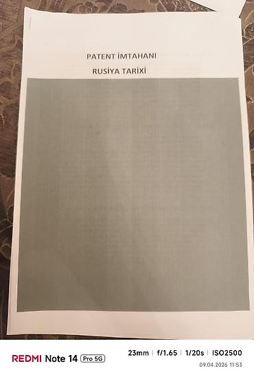 Testlər: Məhsul: “Patent İmtahanı” üçün çap olunmuş hazır vəsaitlər toplusu — 3