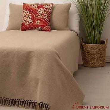 Ćebad i pokrivači: Prekrivač za krevet – jednostavan tkan, sa resama na ivicama - — 7