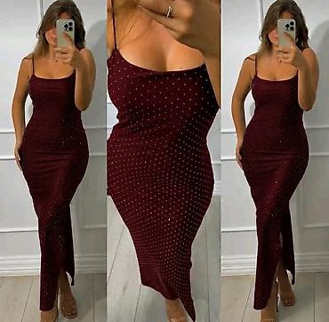bata rs: Elegantna maxi haljina sa tankim bretelama i diskretnim sjajem — 1