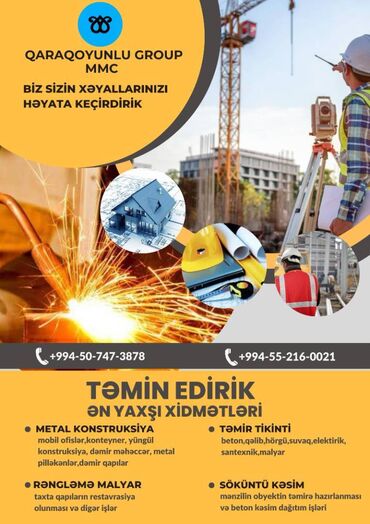 ev temiri: Qaraqoyunlu Group MMC olaraq Təmir Tikinti və Metal Konstruksiya