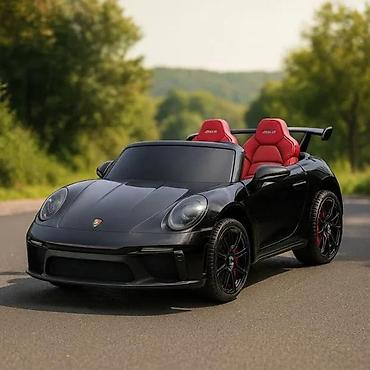 dron igracka za decu: Dečiji električni automobil Porsche 911 GT3 – crni, dvosedi, 24V - — 1