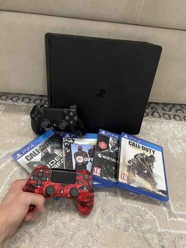 PS4 (Sony PlayStation 4): PlayStation 4 slim 1tb Состояние идеальное Не шумит не греется Пломба