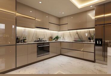 Sifarişlə mətbəx mebeli: Sifarişlə mətbəx dəsti, Özü çəkən petlələr, Mat laminat, Kredit var, Pulsuz çatdırılma, Rayonlara çatdırılma — 11