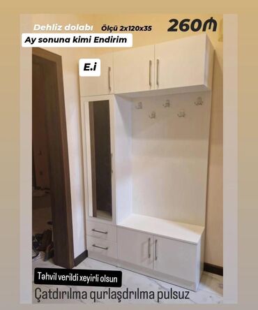 Dolablar: Yeni, Düz dolab, Dəhliz dolabı lalafo.az -da Dolablar: Yeni, Düz dolab, Dəhliz dolabı
