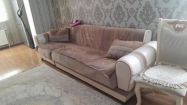 Divanlar: Üçlü divan – klassik dizayn - Rəng: açıq bej/krem gövdə, qəhvəyi-bej — 3