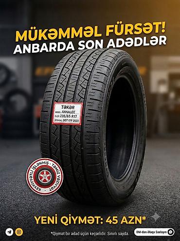 Təkər – Annalee - Ölçü: 235/65 R17 - DOT: 2020 - Təmiz vəziyyət lalafo.az -da Təkər – Annalee - Ölçü: 235/65 R17 - DOT: 2020 - Təmiz vəziyyət