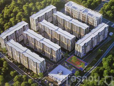 ош базардан квартира керек: 1 комната, 48 м², Элитка, 9 этаж, ПСО (под самоотделку)
