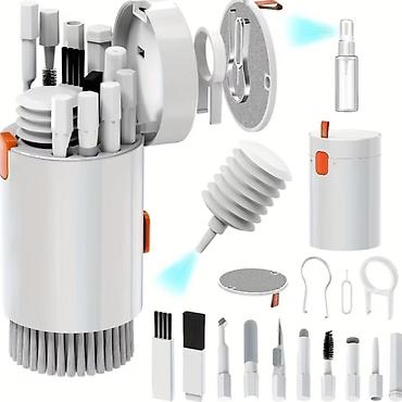 imice: Kompakt 20‑hissəli elektronika təmizləmə dəsti - Silindrik, qapaqlı — 2