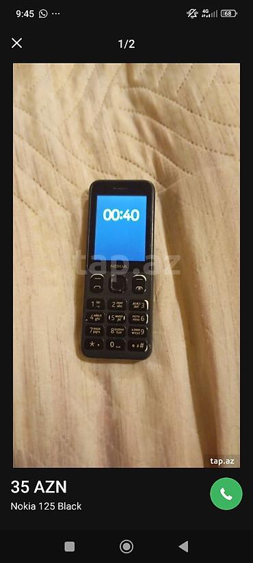 mumya tablet qiyməti: Nokia < 2 GB Memory Capacity, rəng - Qara, Düyməli — 2