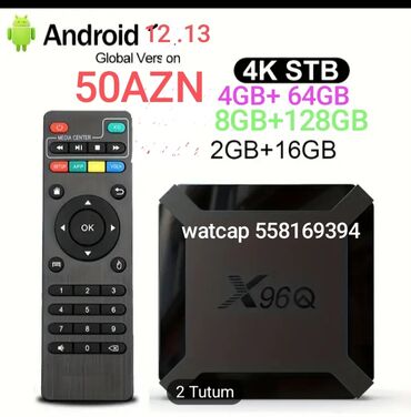 TV tünerlər və resiverlər: Tvbox 4ram 64 yaddas 55 AZN 8 ram 16 yaddas 45 Azn 8ram 128 yaddas lalafo.az -da TV tünerlər və resiverlər: Tvbox 4ram 64 yaddas 55 AZN 8 ram 16 yaddas 45 Azn 8ram 128 yaddas