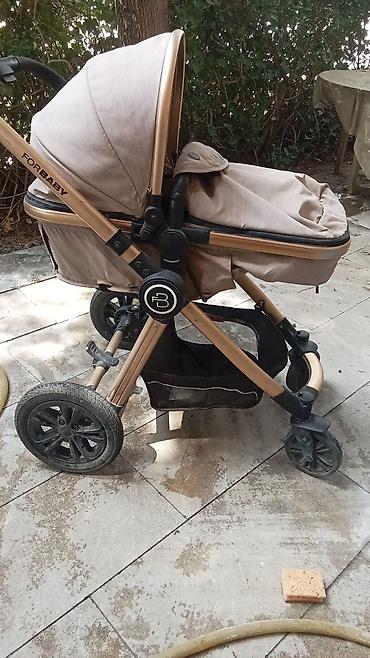 Uşaq dünyası: Uşaq arabası – ForBaby markası, bej rəng - Çərçivə: metal/alüminium — 1