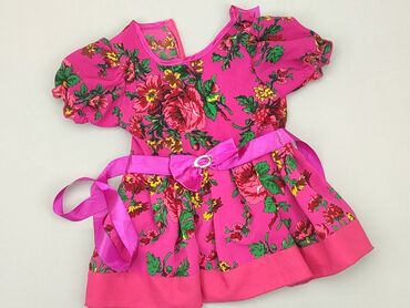 czarna sukienka z bufiastymi rękawami: Dress, 6-9 months, condition - Very good