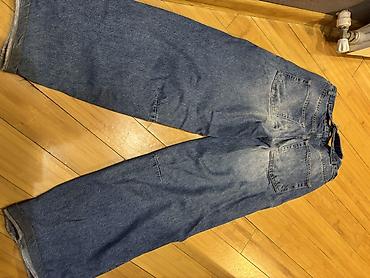 Cinslər: Geniş kəsimli denim şalvar trendyol - Material: qalın denim (pambıq) — 2