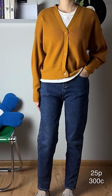 Кардиганы: Джинсы б/ у носили не долго 
Цены от 300-800с 
Размеры: xs-m — 6