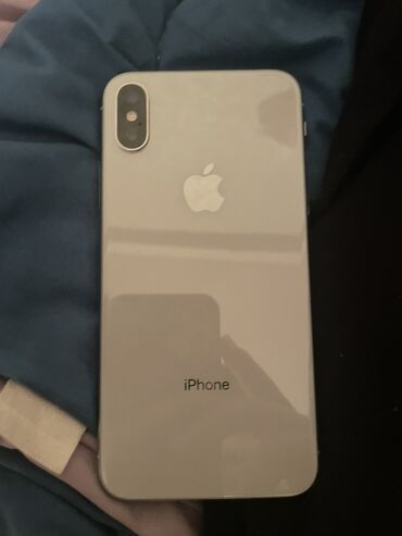 запчасти на стиральную машину атлант в бишкеке: IPhone X, Б/у, 64 ГБ, Серебристый, Защитное стекло, Чехол, 74 %