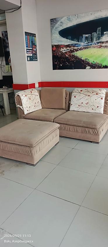 Divanlar: Künc divan, İşlənmiş, Vеlur parça, Çatdırılma yoxdur — 3
