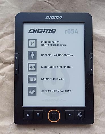 micro cd: Электронная книга, Digma, Б/у, 6" - 7", цвет - Черный — 1