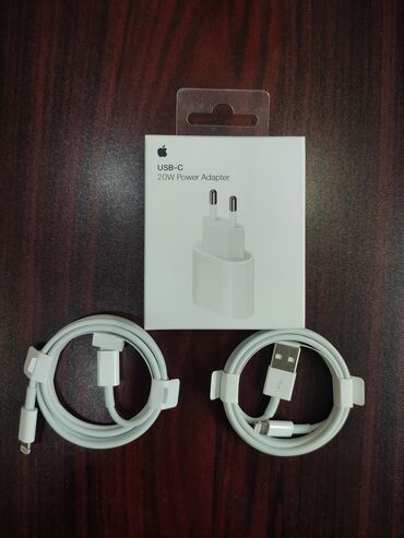20w: Iphone 12 pro Qutudan çıxma Type-c Cabel 35 Azn Apple Iphone Adapter