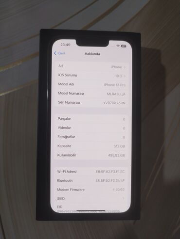 en ucuz ayfonlar: IPhone 13 Pro, 512 GB, Graphite, Simsiz şarj, Face ID